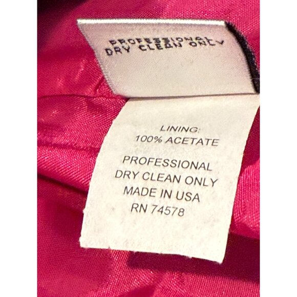 Cache Mirror Button Front Jacket Coat Gray Pink Lining Pockets Size Small - Picture 6 of 9